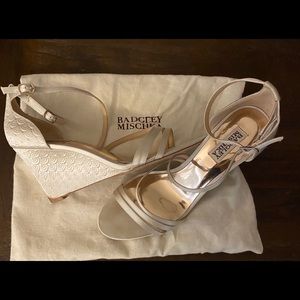 Badgley Mischka Satin Wedge